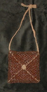 Recycled Cassette Tape Granny Square Bag Cassette Purse Small Pic