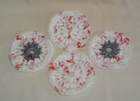 Crocheted Plastic Bag Coasters Coasters