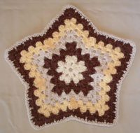 Brown Star Dishcloth